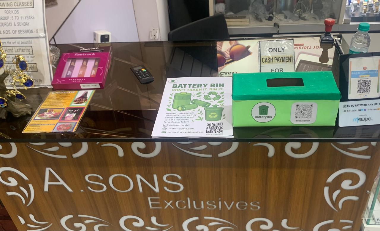 Battery Bin placed at A Sons Exclusives